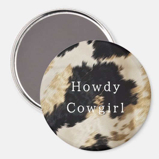 Schwarz-weiß Cowhide Magnet (Vorderseite/Rückseite)