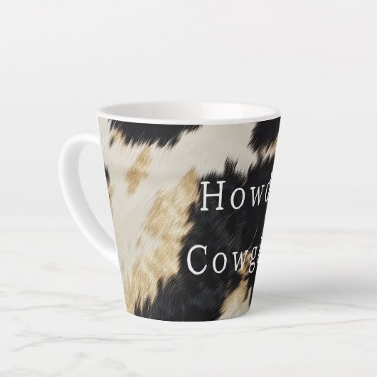 Schwarz-weiß Cowhide Milchtasse (Linke Ecke)