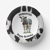 Schwarz-Weiß-Cowhide Pappteller (Vorderseite)