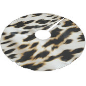 Schwarz-weiß Cowhide Polyester Weihnachtsbaumdecke (Schrägansicht)