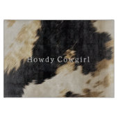 Schwarz-weiß Cowhide Schneidebrett (Vorderseite)