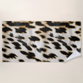 Schwarz-weiß Cowhide Strandtuch (Vorderseite)