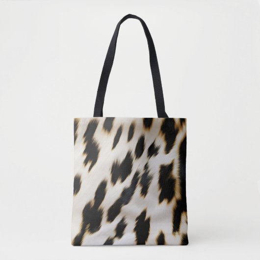 Schwarz-weiß Cowhide Tasche (Vorderseite)