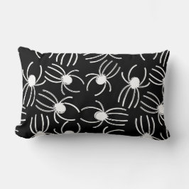 Schwarz-Weiß-Creepy-Spider Lendenkissen