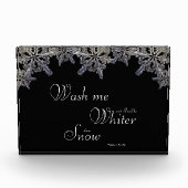 Schwarz-Weiß-Crystal-Snowflake Whitethan Snow Fotoblock (Vorderseite)