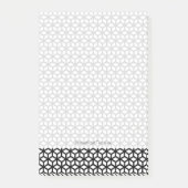 Schwarz-Weiß-Cube-Muster Post-it Klebezettel (Vorderseite)