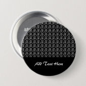 Schwarz-Weiß-Curlie-Farbmuster Button (Vorne & Hinten)