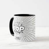 Schwarz & Weiß D.I.Y. SUPER POP Comic Buch Pop Art Tasse (Vorderseite Links)