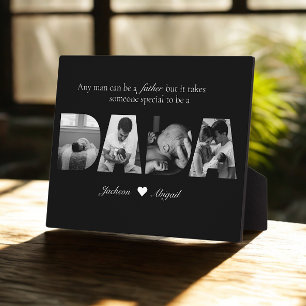 Schwarz & Weiß Dada 4 Foto Collage Vatertag Fotoplatte