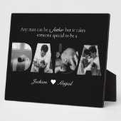 Schwarz & Weiß Dada 4 Foto Collage Vatertag Fotoplatte (Seite)