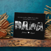 Schwarz & Weiß Dada 4 Foto Collage Vatertag Fotoplatte (Seite)