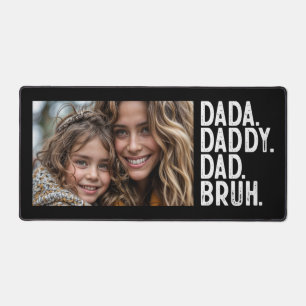 Schwarz-weiß DADA DADDY VATER BRUH FOTO VATER'S DA Schreibtischunterlage