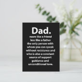Schwarz-Weiß-Daddy-Daddy-Zitat Postkarte (Stehend Vorderseite)