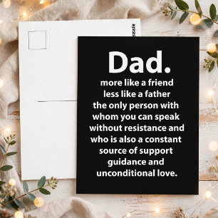 Schwarz-Weiß-Daddy-Daddy-Zitat Postkarte