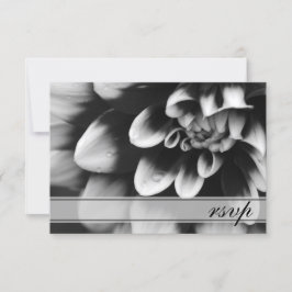 Schwarz-Weiß-Dahlia-Hochzeit-RSVP-Antwortkarte RSVP Karte
