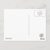 Schwarz-weiß Daisy Blume Bouquet Zeichnend Postkarte (Rückseite)