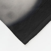 Schwarz-Weiß-Daisy-Blume Fleece Blanket (Ecke)