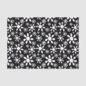 Schwarz-Weiß-Daisy-Blume Seidenpapier (Vorderseite)