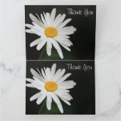 Schwarz-Weiß-Daisy Danke-Karte Dankeskarte (Innenseite)