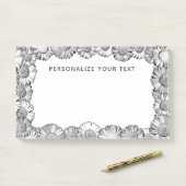 Schwarz-Weiß-Daisy-Grenze Hübsche Niedliche Benutz Post-it Klebezettel (Auf Schreibtisch)