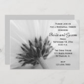 Schwarz-Weiß-Daisy Hochzeit Probe Dinner Einladung (Vorne/Hinten)