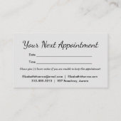 Schwarz-Weiß-Daisy-Salon-Haarstylist Terminkarte (Rückseite)