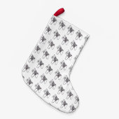 Schwarz-Weiß-Dala-Pferd Kleiner Weihnachtsstrumpf (Vorderansicht (hängend))