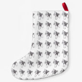 Schwarz-Weiß-Dala-Pferd Kleiner Weihnachtsstrumpf (Rückseite)