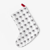 Schwarz-Weiß-Dala-Pferd Kleiner Weihnachtsstrumpf (Rückseite (Hängend))