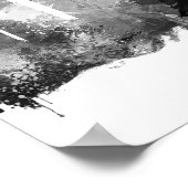 Schwarz-Weiß-Dallas-Skyline Poster (Ecke)