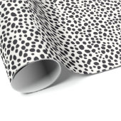 Schwarz-Weiß-Dalmatiner Abstraktes Muster Geschenkpapier (Rolleneckpunkt)