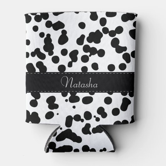 Schwarz-Weiß-Dalmatiner Dosenkühler (Vorderseite)