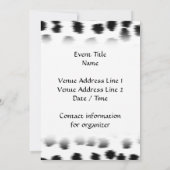 Schwarz-Weiß-Dalmatiner-Druckmuster Einladung (Rückseite)