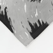 Schwarz-Weiß-Dalmatiner-Muster Fleecedecke (Ecke)