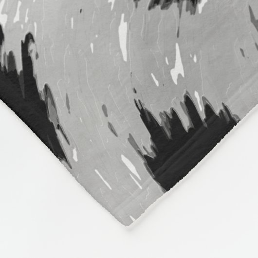 Schwarz-Weiß-Dalmatiner-Muster Fleecedecke (Ecke)