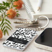 Schwarz-Weiß-Dalmatiner Schlüsselanhänger (Vorderseite rechts)