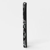 Schwarz-Weiß-Damask Case-Mate iPhone Hülle (Hinten/Links)