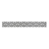 Schwarz-Weiß Damask Elegant Ripsband (Vorderseite)