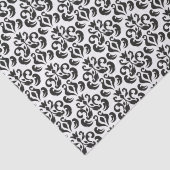 Schwarz-Weiß Damask Elegant Seidenpapier (Ausschnitt)