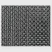 Schwarz-Weiß-Damask Geschenkpapier (Flach)