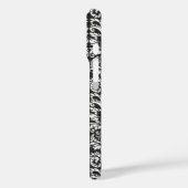 Schwarz-weiß Damask Lace Brocade Case-Mate iPhone Hülle (Rückseite / Links)