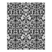 Schwarz-weiß Damask Lace Brocade Poster (Vorderseite)