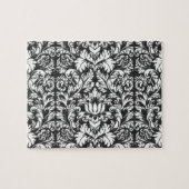 Schwarz-weiß Damask Lace Brocade Puzzle (Horizontal)
