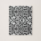 Schwarz-weiß Damask Lace Brocade Puzzle (Vertikal)