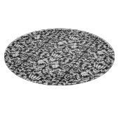 Schwarz-weiß Damask Lace Brocade Schneidebrett (Ecke)