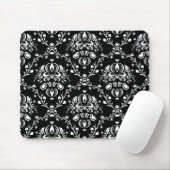Schwarz-Weiß-Damask Mousepad (Mit Mouse)