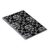 Schwarz-Weiß-Damask Notizblock (Rechte Seite)
