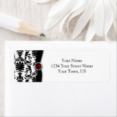 Schwarz-weiß Damask Ruby Gemstone Adresse (Insitu)