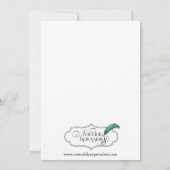 Schwarz-Weiß-Damask-Ruby-Jahrestag Einladung (Rückseite)