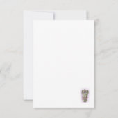 Schwarz-Weiß-Damask-uAwg Einladung (Rückseite)